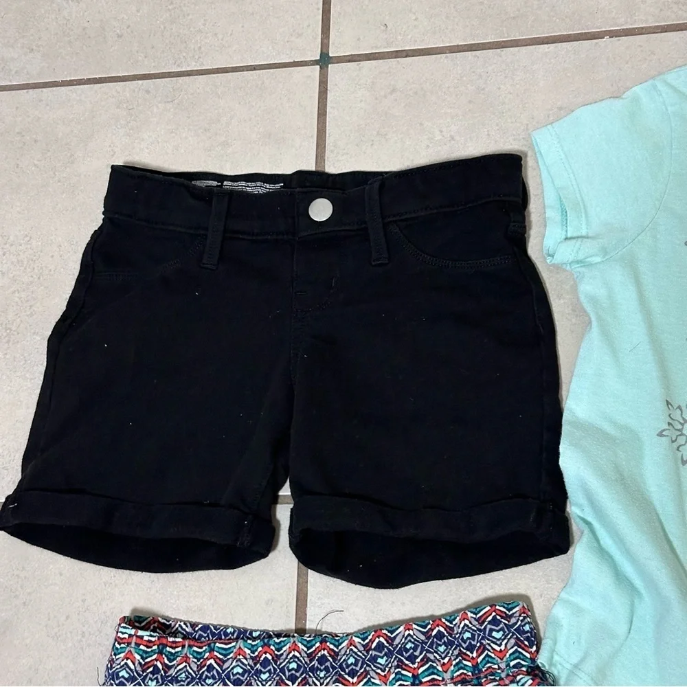 Frozen‎ & Wonder Nation Kids Girls Shirts, Shorts size M(7-8).